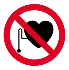 Simbol de avertizare - stimulator cardiac