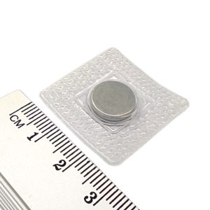 Cilindru magnetic din neodim 12 × 2 mm (bloc magnetic cusut)