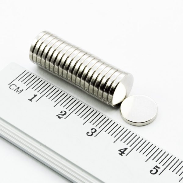 Magnet neodim cilindru 10x1,5 mm - N38