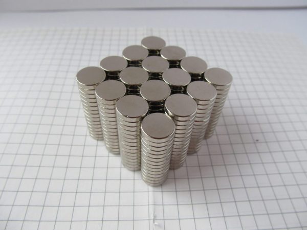 Magnet cilindric neodim 10x2 mm - N38