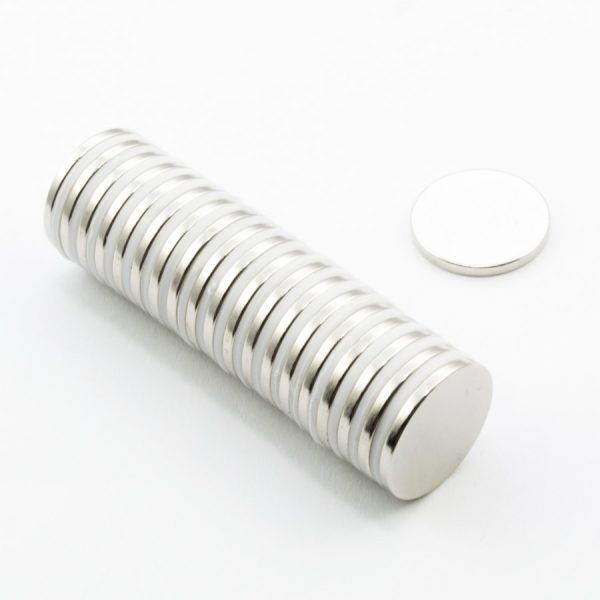 Magnet cilindric neodim 15x1,5 mm - N38