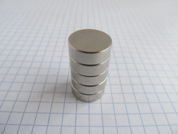 Magnet neodim cilindru 15x5 mm - N40