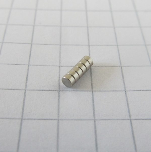 Magnet neodim cilindru 2x1 mm - N52