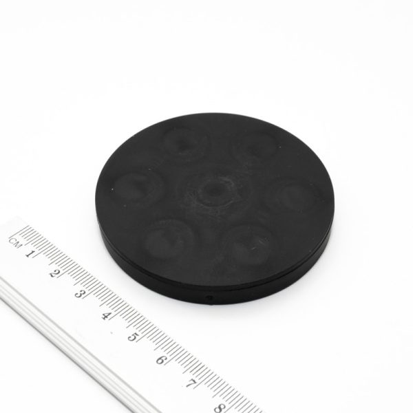 Magnet cu oală cu filet interior de 66x8,5 mm cauciucat