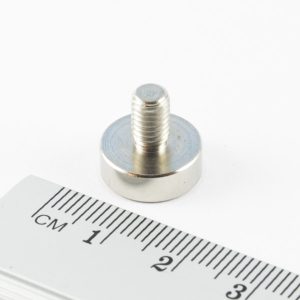 Magnet cu oală cu știft filetat 13x4,5 mm