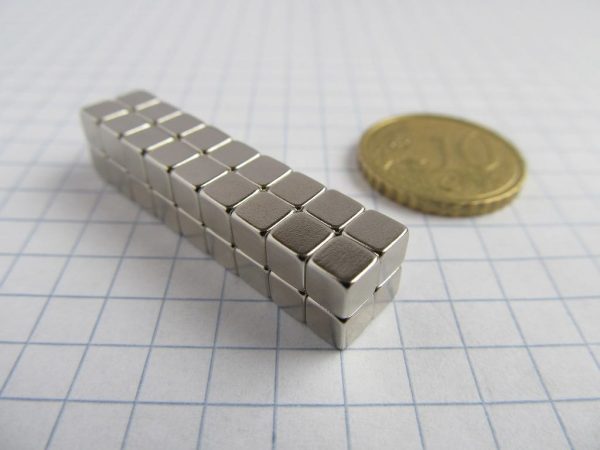 Magnet cubic neodim 4x4x4 mm - N42