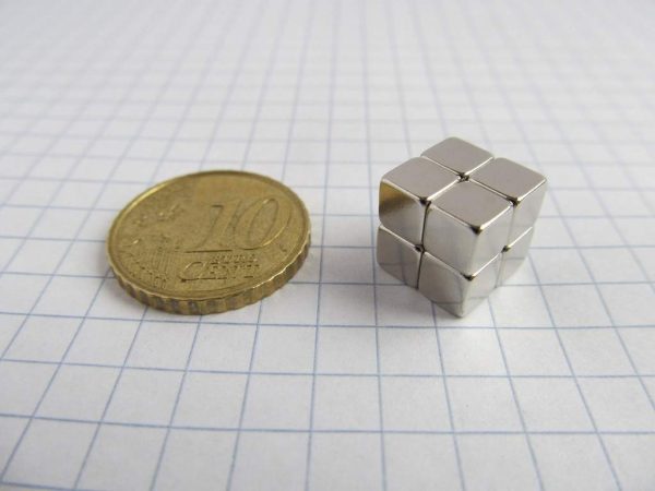 Magnet neodim cub 5x5x5 mm - N35