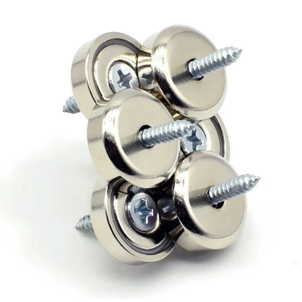 Magnet oală cu orificiu pentru șurub 20x6 mm