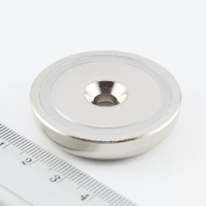 Magnet oală cu orificiu pentru șurub 42x9 mm
