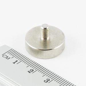 Magnet oală cu știft filetat 20x5 mm
