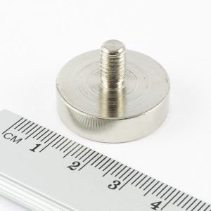 Magnet oală cu știft filetat 25x7 mm