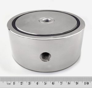 Magnet oală cu fir prin întregul magnet 97x40 mm față-verso