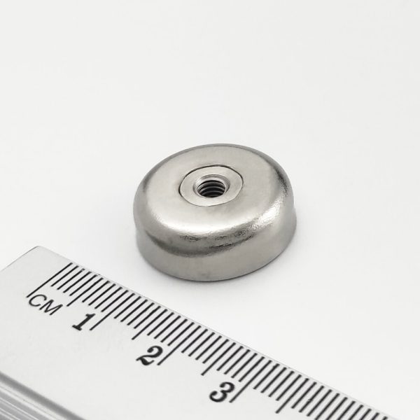 Magnet oală cu fir prin întregul magnet de 20x7 mm