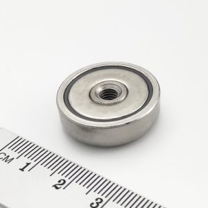 Magnet oală cu fir prin întregul magnet de 25x8 mm