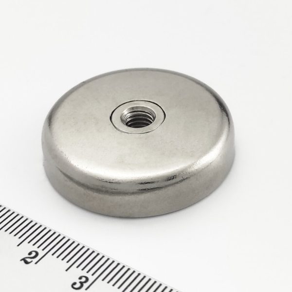 Magnet oală cu fir prin întregul magnet de 36x8 mm