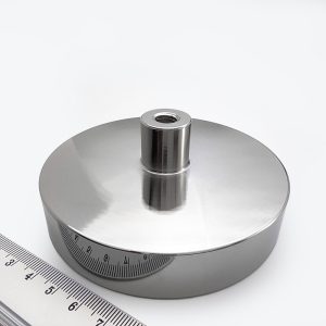 Magnet oală cu mufă cu șurub 100x20 mm