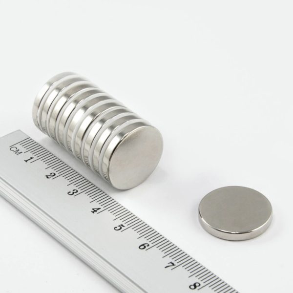 Magnet neodim cilindru 20x3 mm - N38