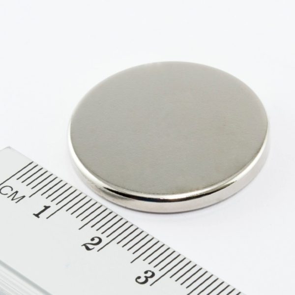 Magnet neodim cilindru 30x3 mm - N38