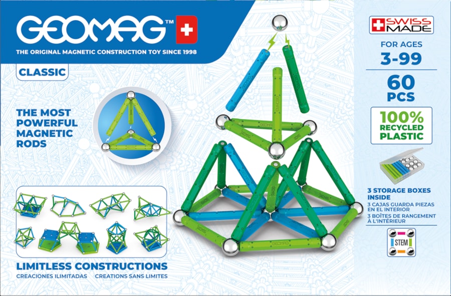 Kit de construcție Geomag Classic 60 buc