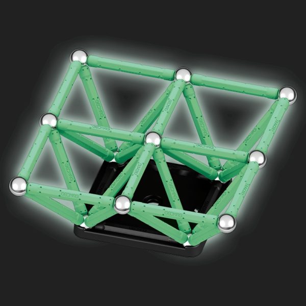 Kit de construcție Geomag Glow Recycled 60 de bucăți - strălucește în întuneric