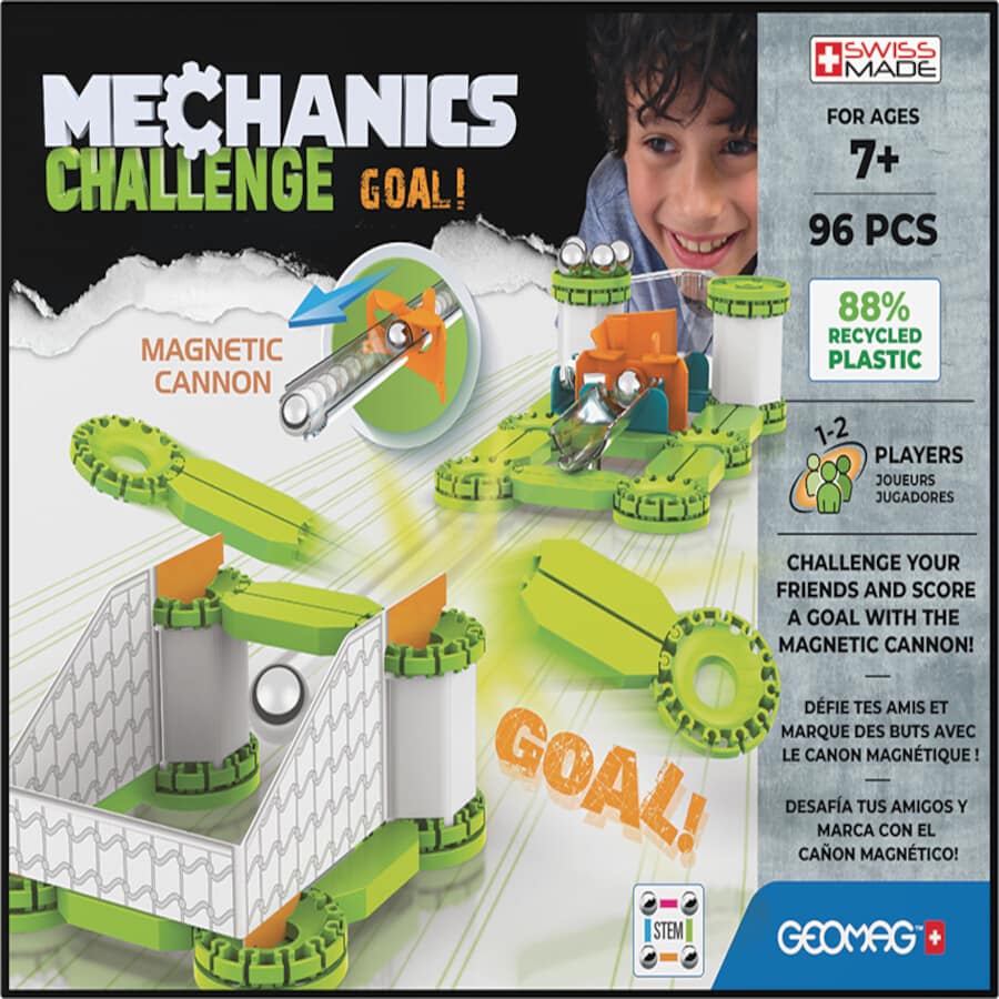 Kit de construcție Geomag Mechanics Challenge 96 piese - elemente în mișcare