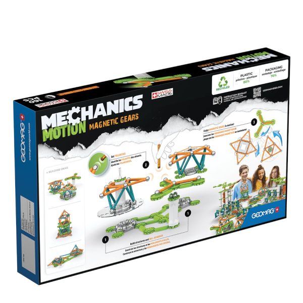 Kit de constructie Geomag Mechanics Motion 160 piese - elemente mobile