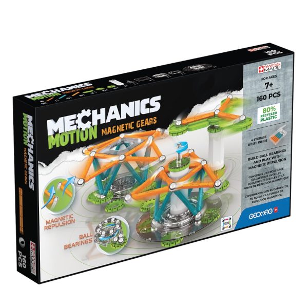 Kit de constructie Geomag Mechanics Motion 160 piese - elemente mobile