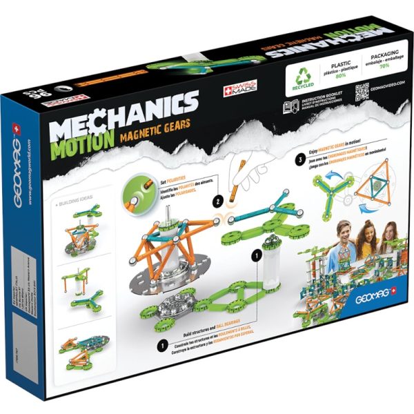 Kit de construcție Geomag Mechanics Motion 96 piese - elemente mobile