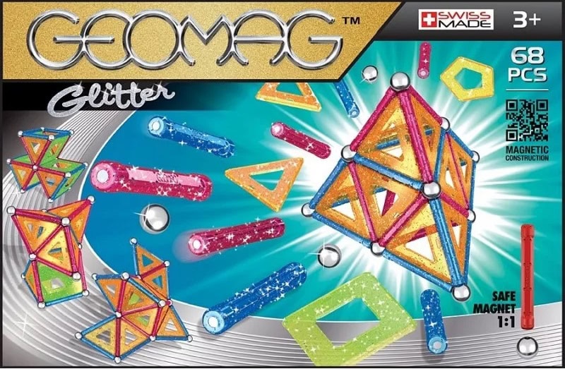 Kit de construcție Geomag Glitter 68 buc