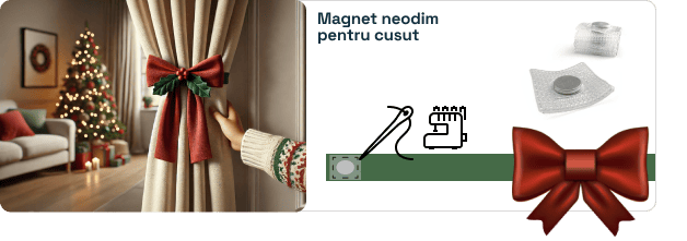 Crăciun magnetic - decorațiuni de Crăciun, magneți pentru cusut