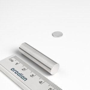 Magnet neodim cilindru 10×1 mm