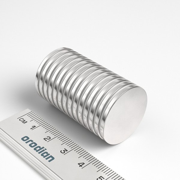 Magnet neodim cilindru 25×2 mm