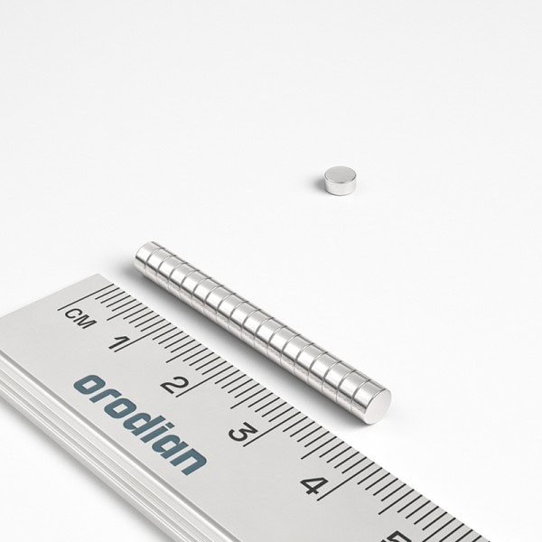 Magnet neodim cilindru 4×2 mm