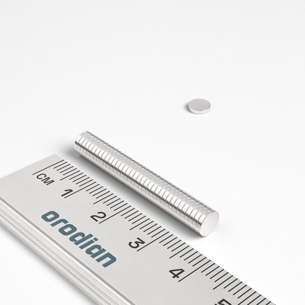 Magnet neodim cilindru 5×1 mm