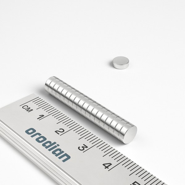 Magnet neodim cilindru 6×2 mm