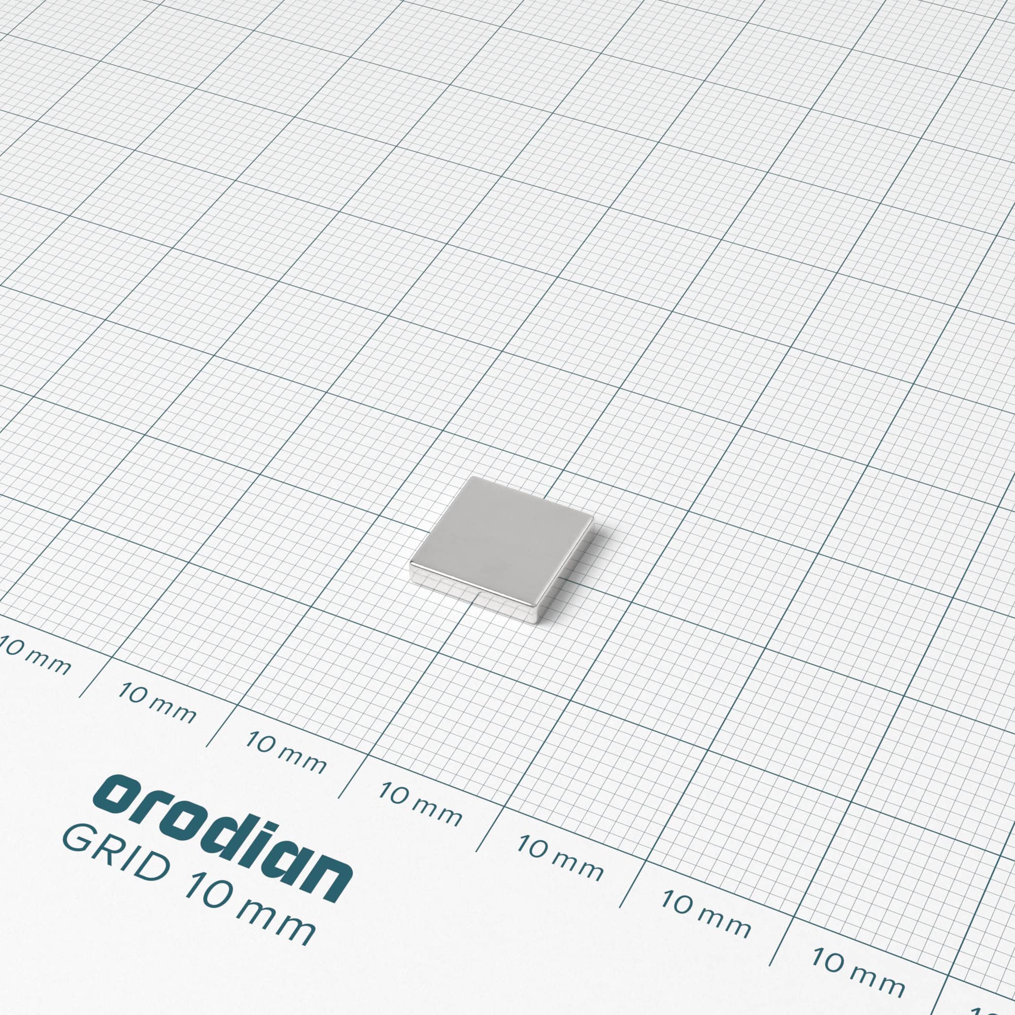 Magnet neodim bloc 10×10×2 mm – N38 - imagine 2