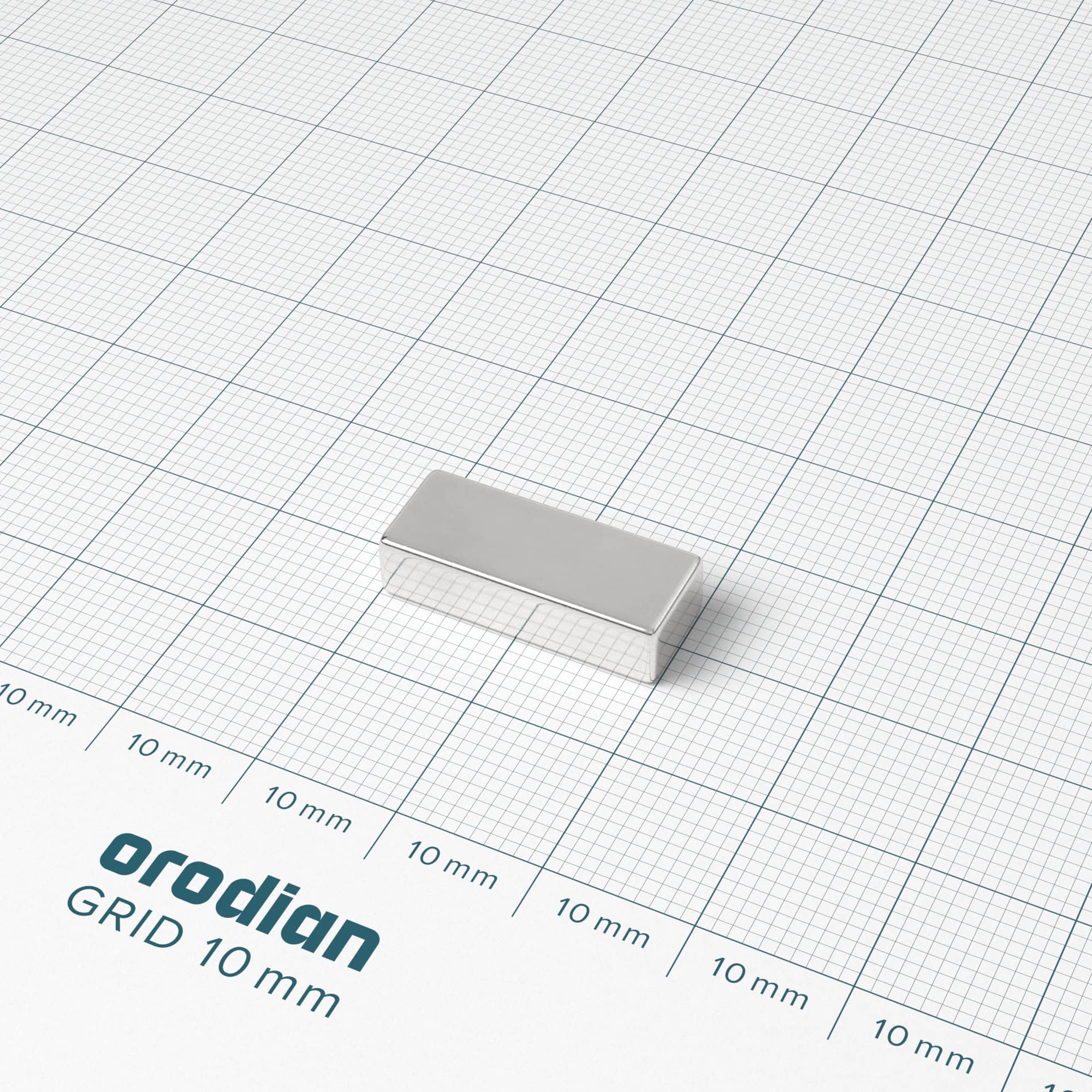 Magnet neodim bloc 20×8×5 mm – N35 - imagine 2
