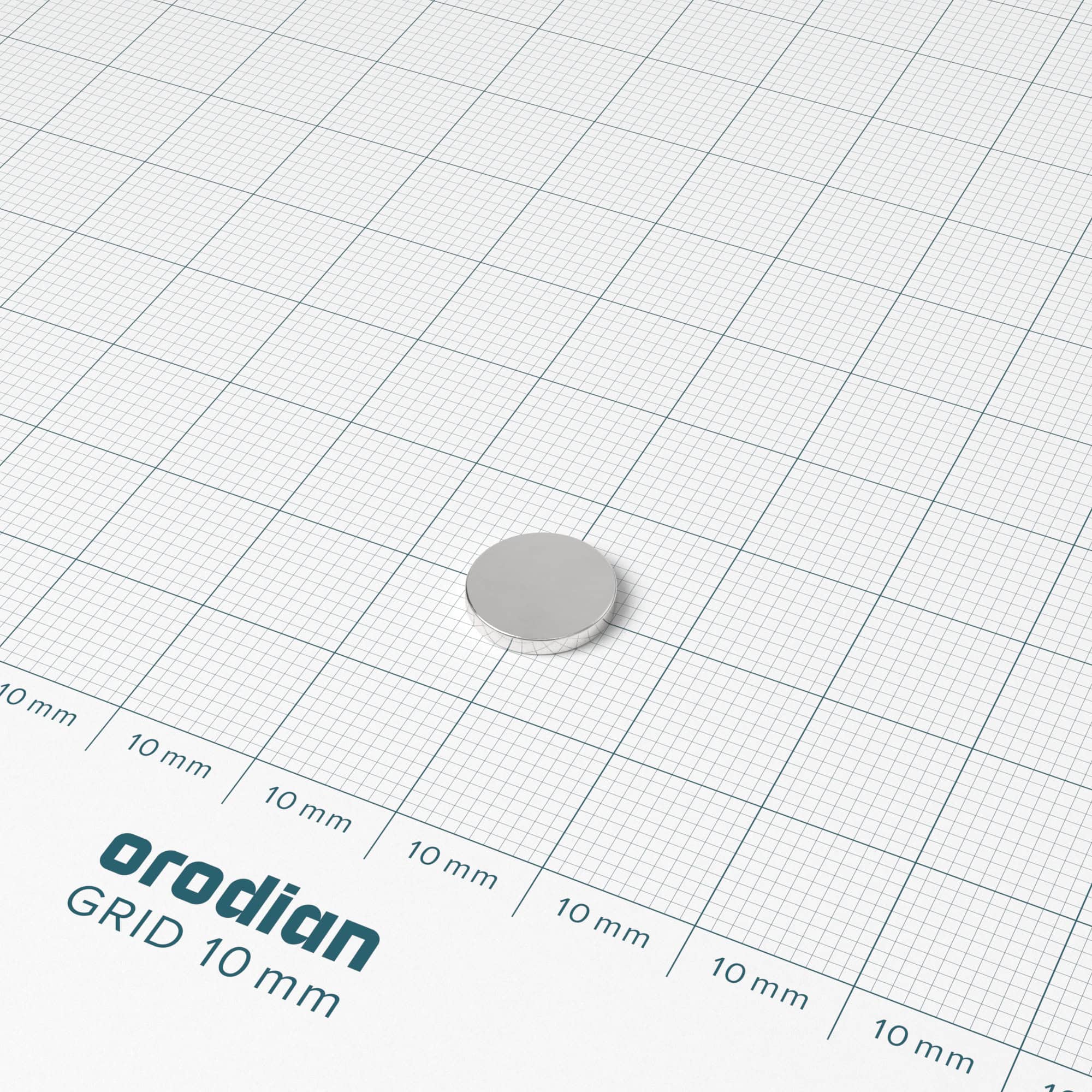 Magnet neodim cilindru 10×1,5 mm – N38 - imagine 2