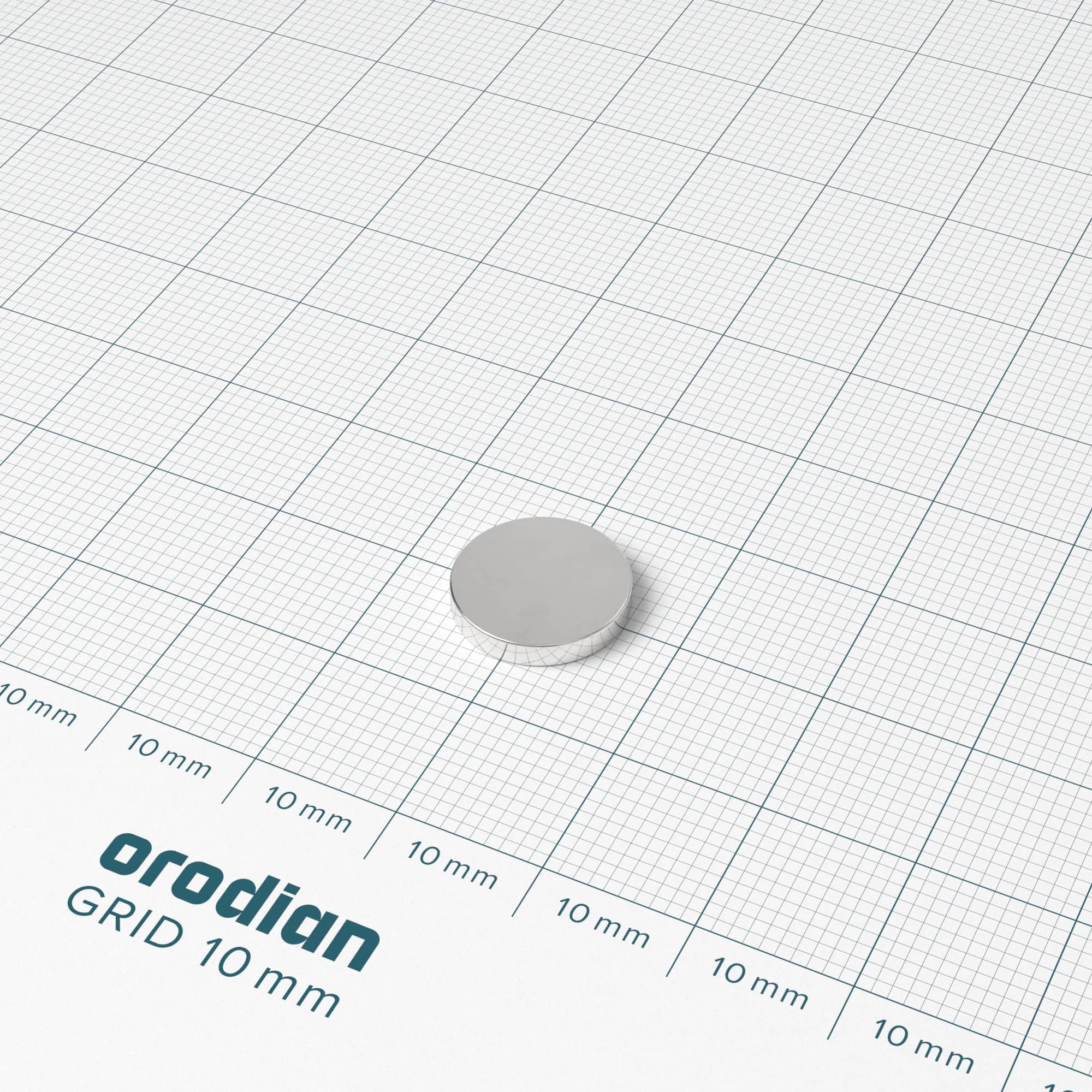 Magnet neodim cilindru 12×2 mm – N38 - imagine 2
