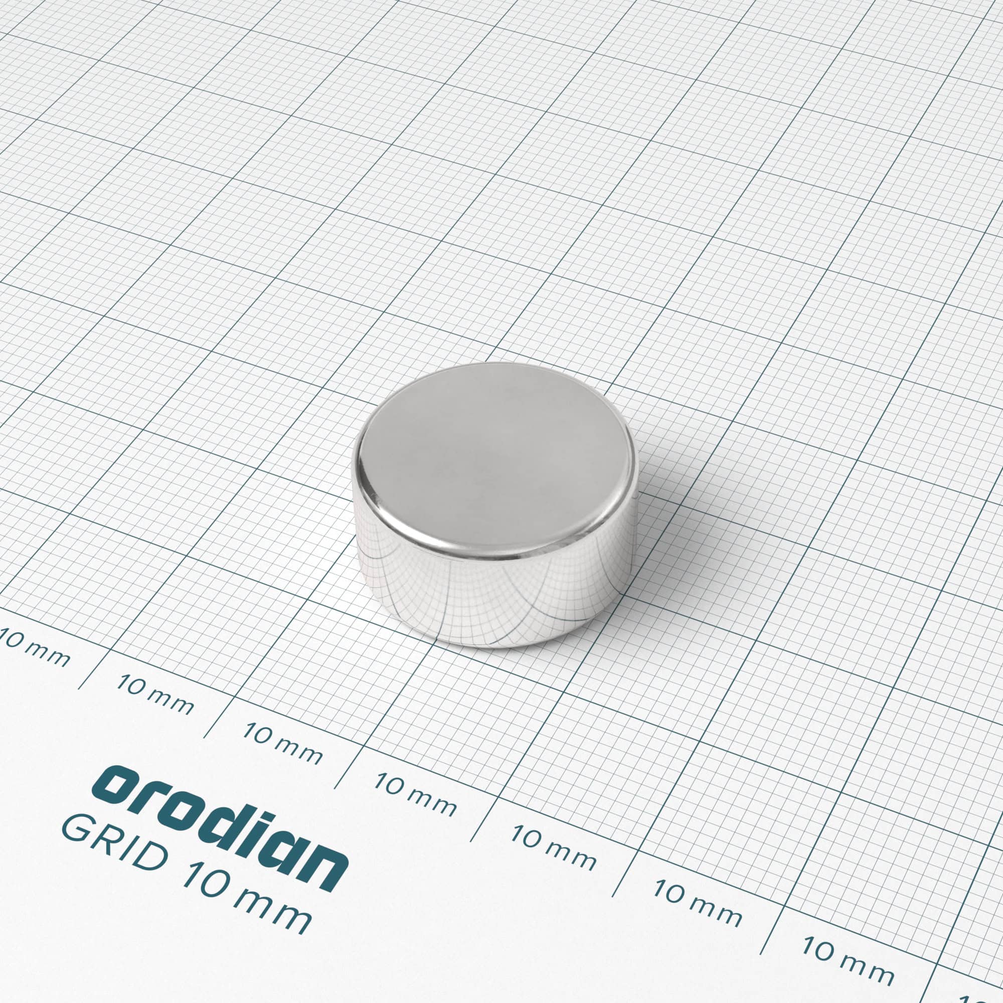 Magnet neodim cilindru 20×10 mm, 150 °C – N38SH - imagine 2