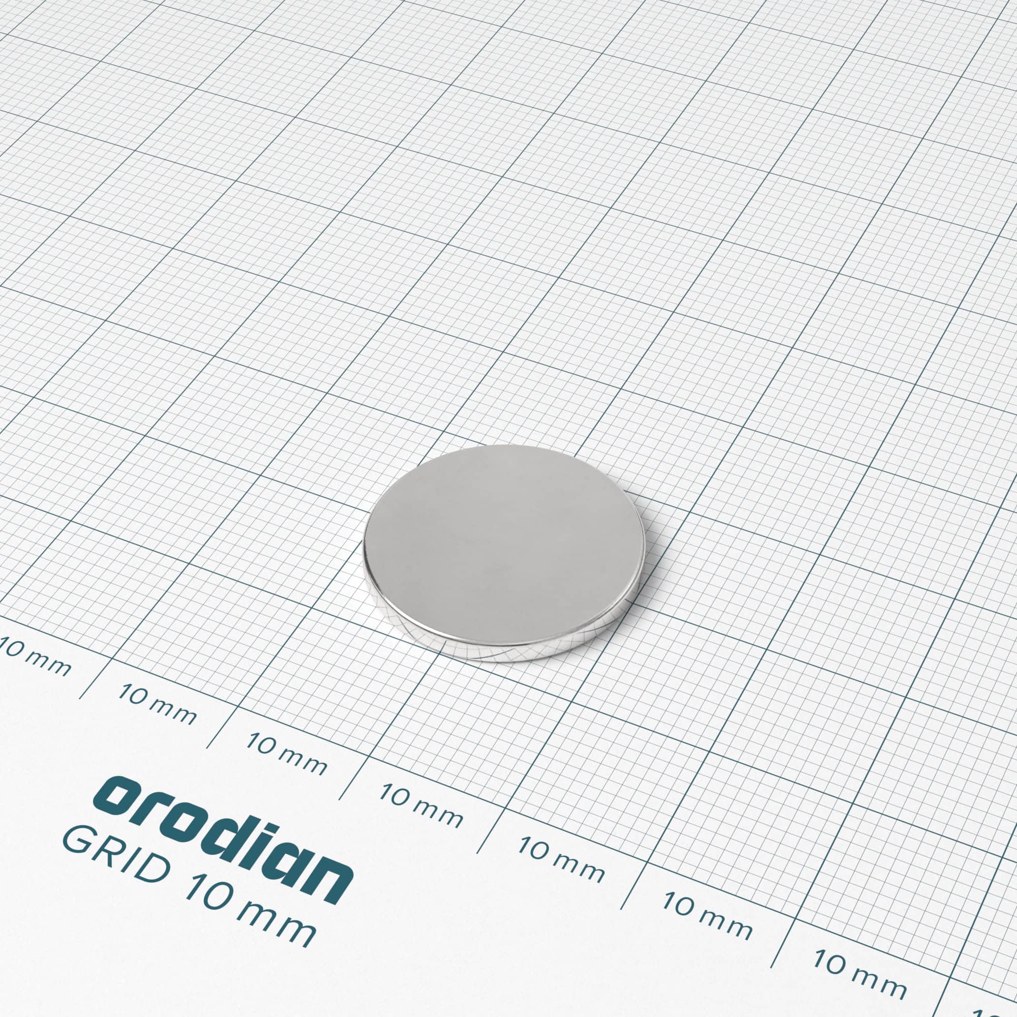 Magnet neodim cilindru 20×2 mm – N38 - imagine 2