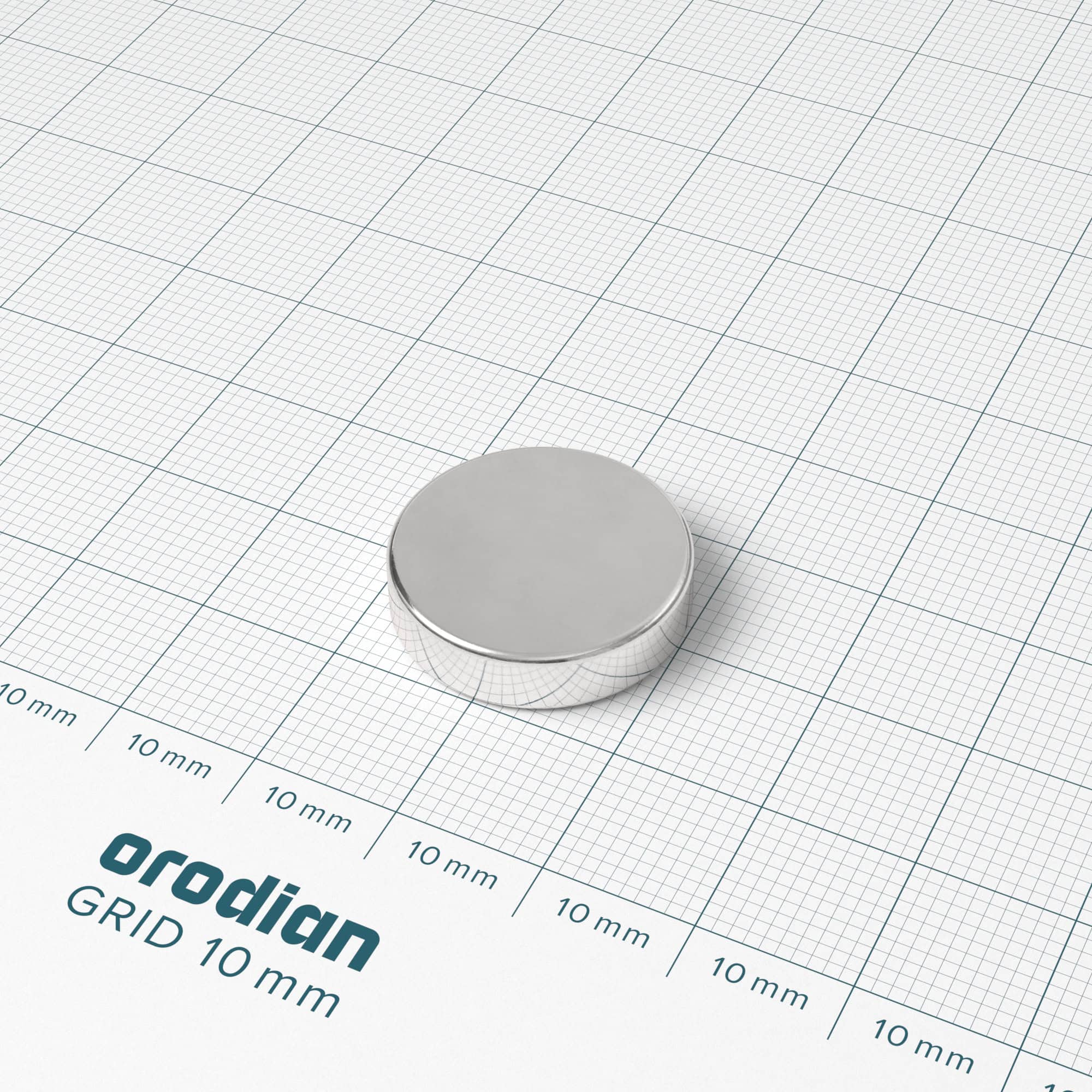 Magnet neodim cilindru 20×5 mm – N38 - imagine 2