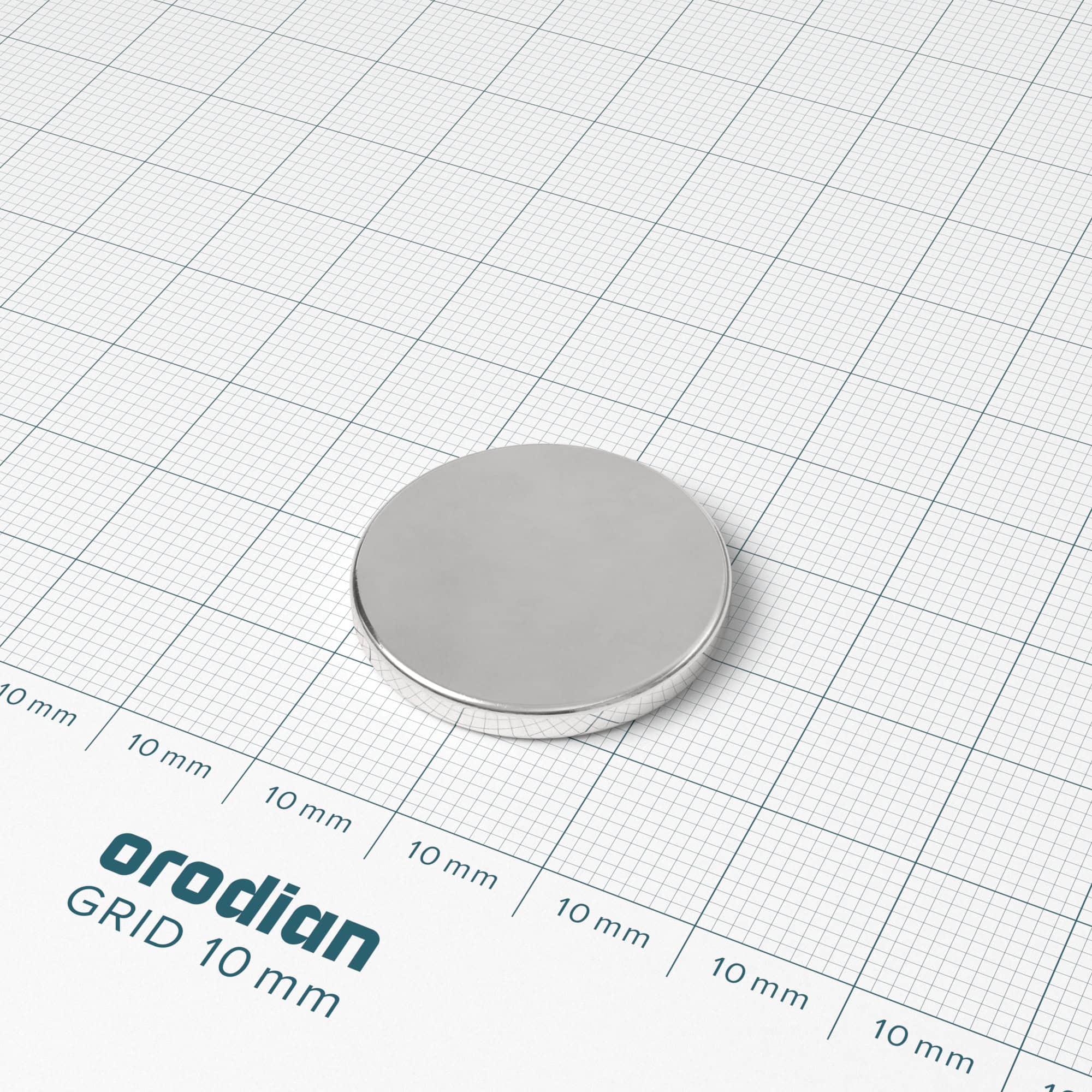 Magnet neodim cilindru 25×3 mm – N38 - imagine 2